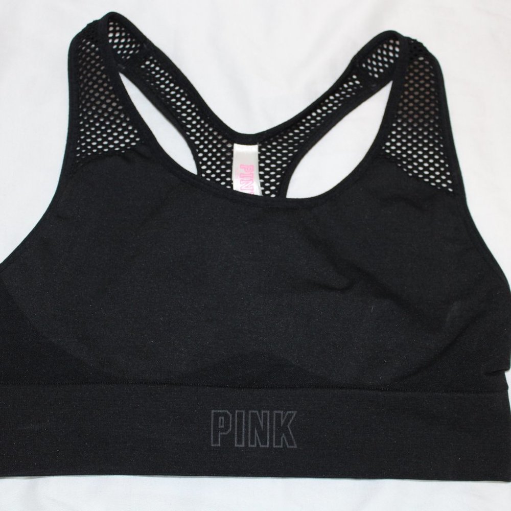 Pink Victorias Secret Black sports bra